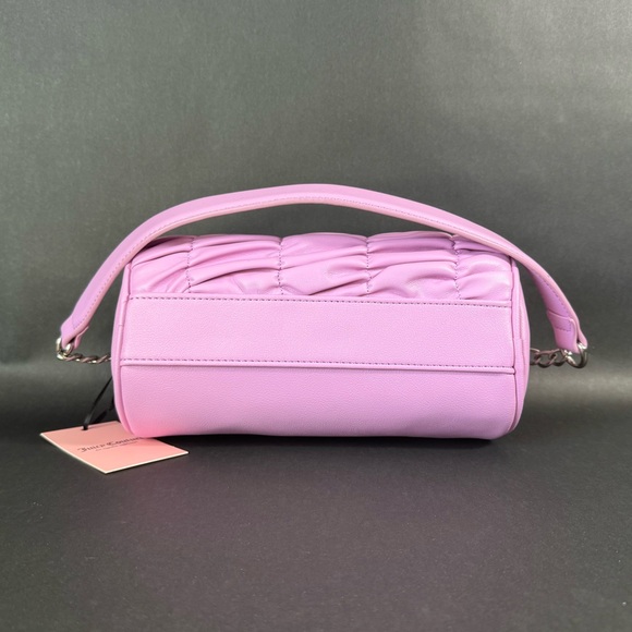 Juicy Couture Run The World Shoulder Bag Fondant Pink - Silver JC Charm - Picture 5 of 7